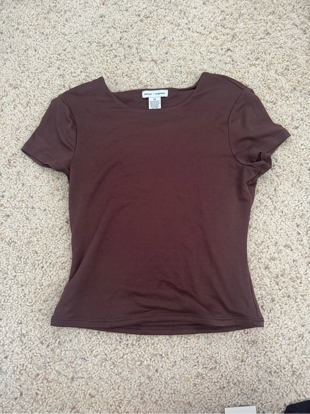 Everyday Short Sleeve Crewneck Tee - Chocolate Brown